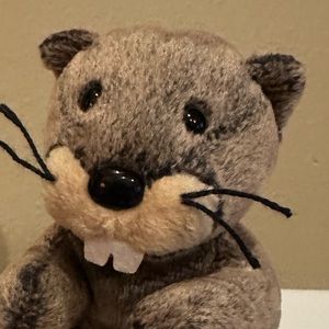 Ty Beanie Lumberjack Beaver Plush Baby 5-5" YES  TAIL😃 No Tag🙁 Great Condition